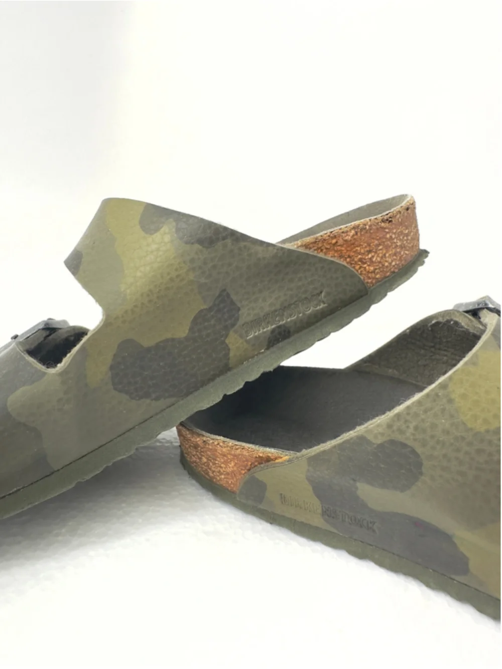 BIRKENSTOCK Arizona BIRKS Soft Footbed Sandal - Desert Soil / CAMO GREEN